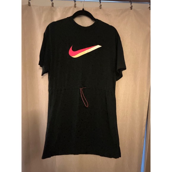 Nike Dresses & Skirts - Women's Nike Sportswear Icon Black Knit Dress Drawstring Size Medium